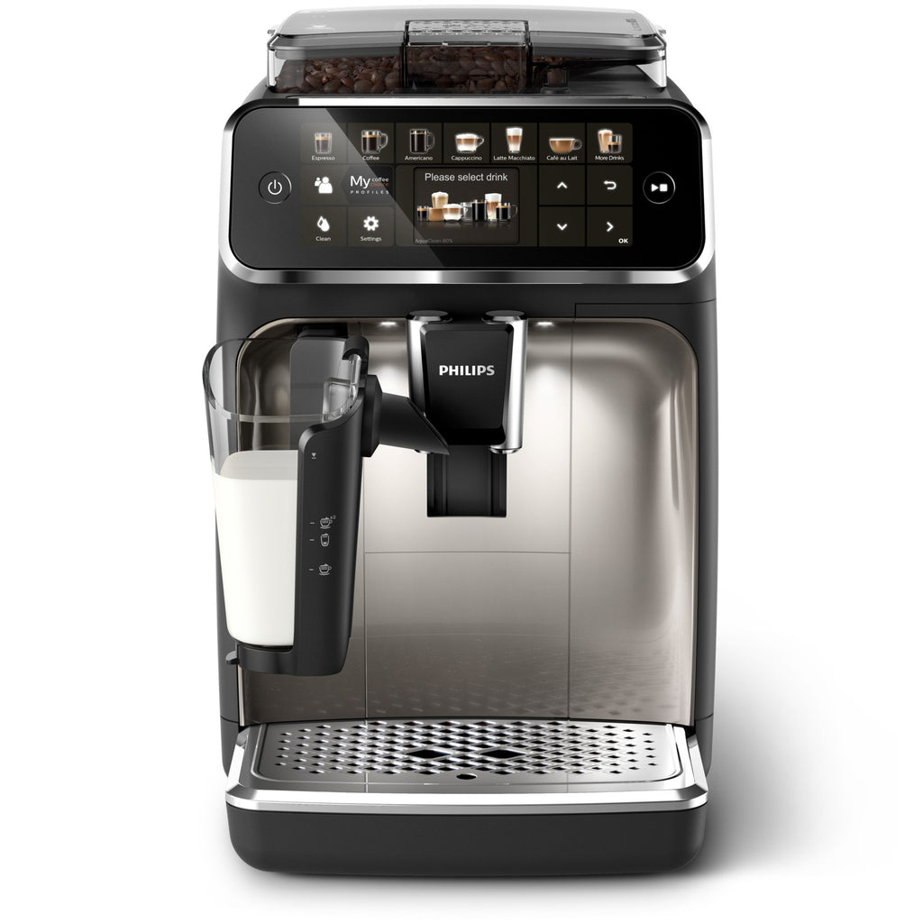 Philips 5400 Series EP5447/90 Kaffeevollautomaten, Espressomaschine, 1,8 l, Kaffeebohnen, Eingebautes Mahlwerk, 1500 W, Schwarz, Chrom